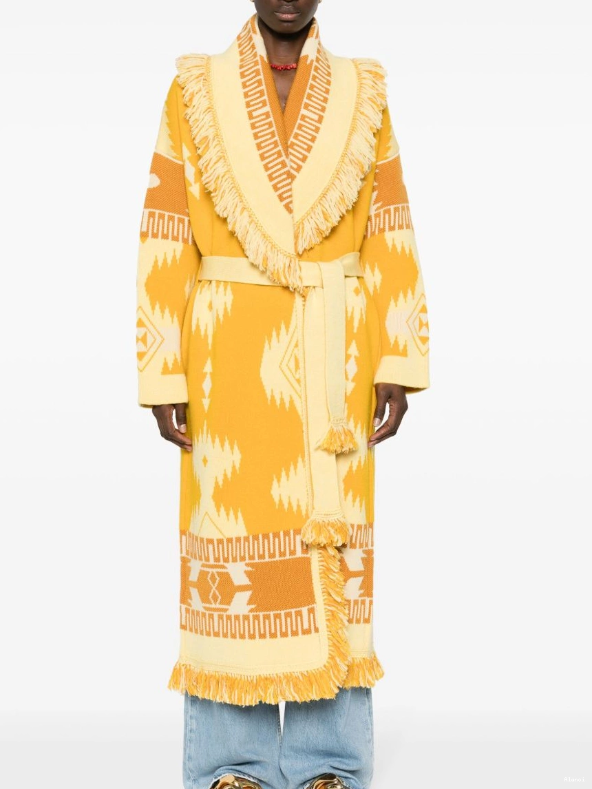Affordable virgin cardi-coat Alanui wool Women Icon-jacquard 0324